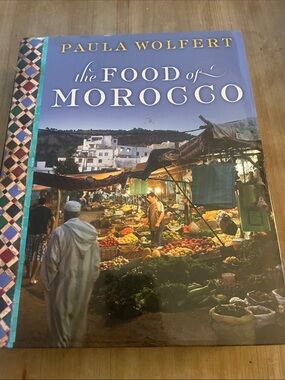 Paula Wolfert The Food of Morocco - Blue Hardcover Cookbook very good condition